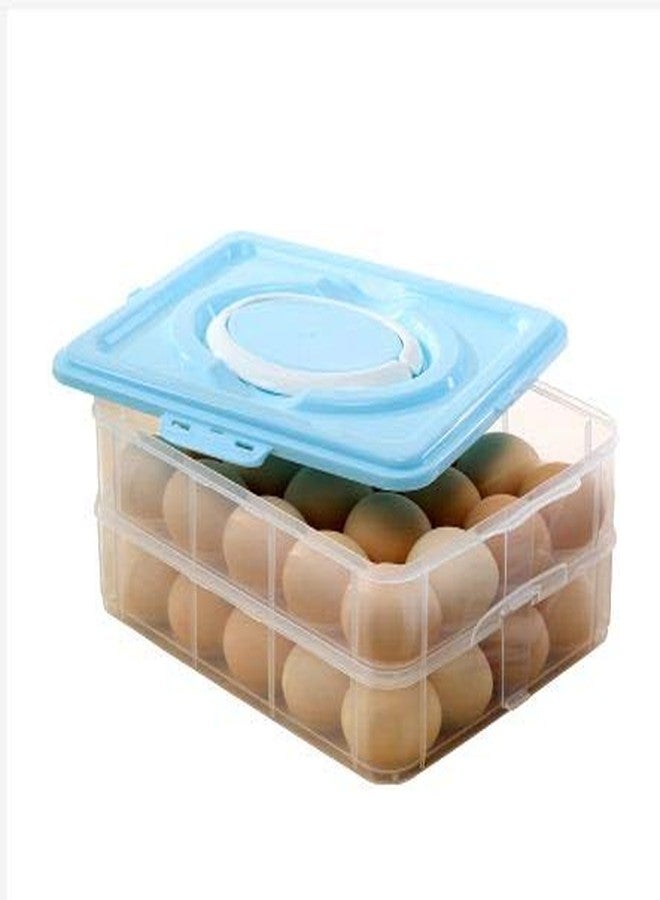 MOSHTU 48 Grid Eggs Storage Box, Large Capacity Egg Box, Egg Carrier Container, Egg Storage Case, Eggs Tray Holder with Lid - Image 1